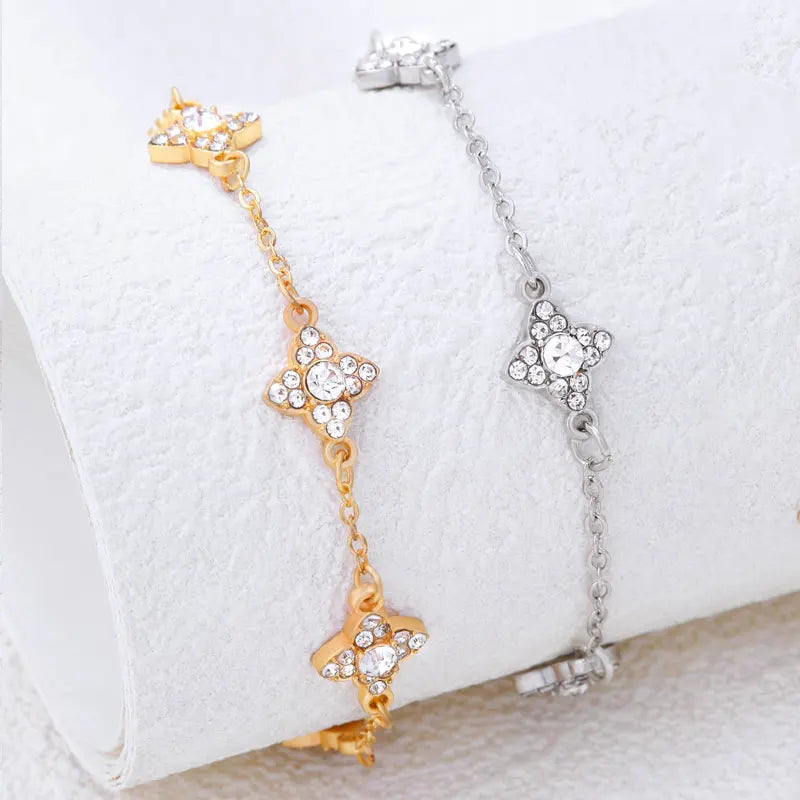 Pulsera modelo de lujo Ojo Dorado & Plata