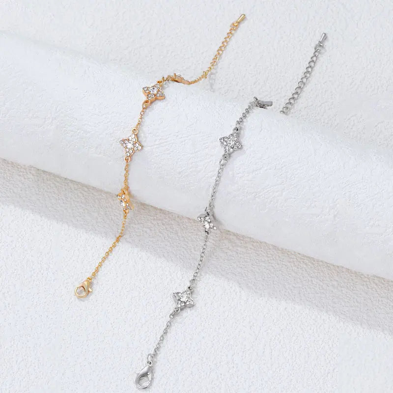 Pulsera modelo de lujo Ojo Dorado & Plata