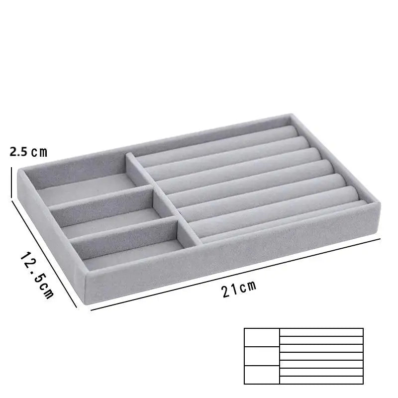 Caja de almacenamiento de joyas de terciopelo